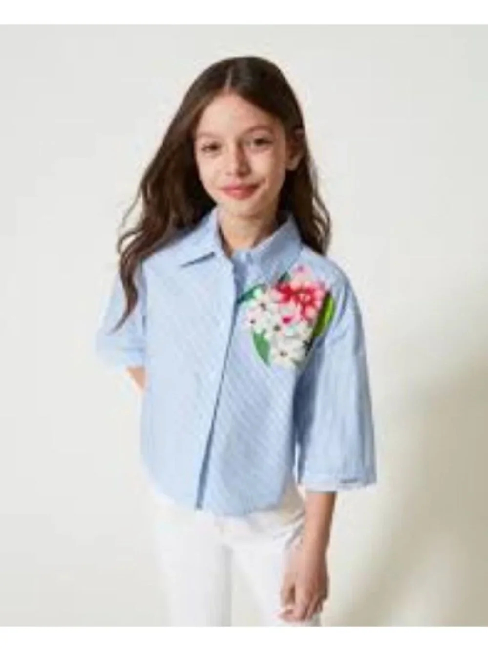 Twinset oversize poplin shirt and skirt set